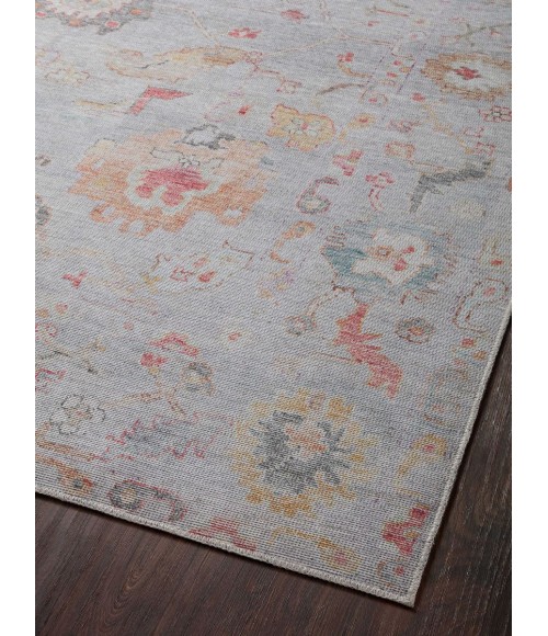 Loloi II Elysium Collection Silver / Multi 3'-0" X 3'-0" Round Accent Rug