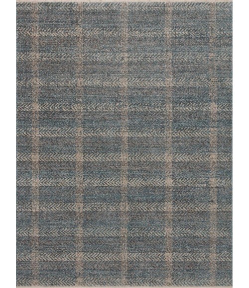 Angela Rose x Loloi Ember Blue / Beige EMB-03 18 in. X 18 in. Sample Rug