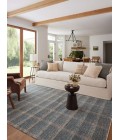 Angela Rose x Loloi Ember Blue / Beige EMB-03 18 in. X 18 in. Sample Rug