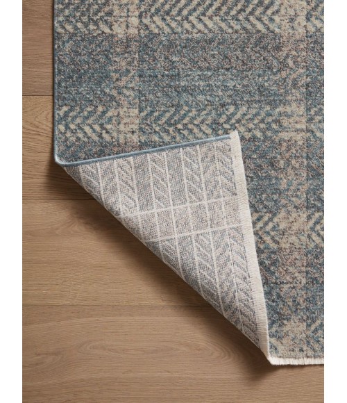 Angela Rose x Loloi Ember Blue / Beige EMB-03 18 in. X 18 in. Sample Rug