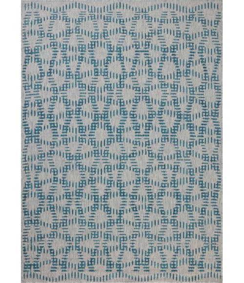 Loloi Easton Fog / Teal ESN-10 7ft.-10in. X 10ft. Rect. Rug