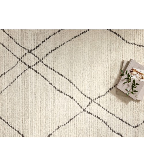 Loloi Fabian Area Rug Loloi II Fabian Ivory / Charcoal 2'-7" x 7'-6" Runner Rug
