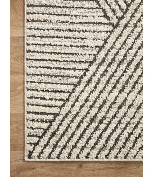 Loloi Fabian Area Rug Loloi II Fabian Charcoal / Ivory 18" x 18" Sample Rug