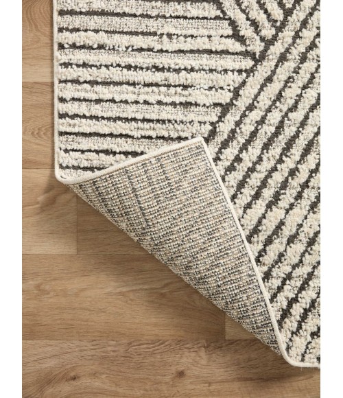Loloi Fabian Area Rug Loloi II Fabian Charcoal / Ivory 18" x 18" Sample Rug