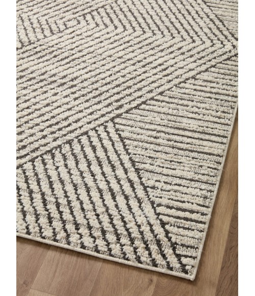 Loloi Fabian Area Rug Loloi II Fabian Charcoal / Ivory 18" x 18" Sample Rug