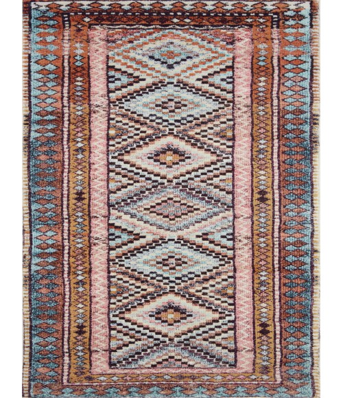 Loloi Fiona Coral / Blue Rug B20345 2 ft. X 5 ft. Rectangle - Rugs Town Loloi Fiona Coral / Blue B20345 2 ft. X 5 ft. Rectangle Rug