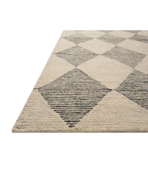 Chris Loves Julia x Loloi Francis Beige / Charcoal FRA-01 9 ft. 3 in. X 13 ft. Rectangle Rug