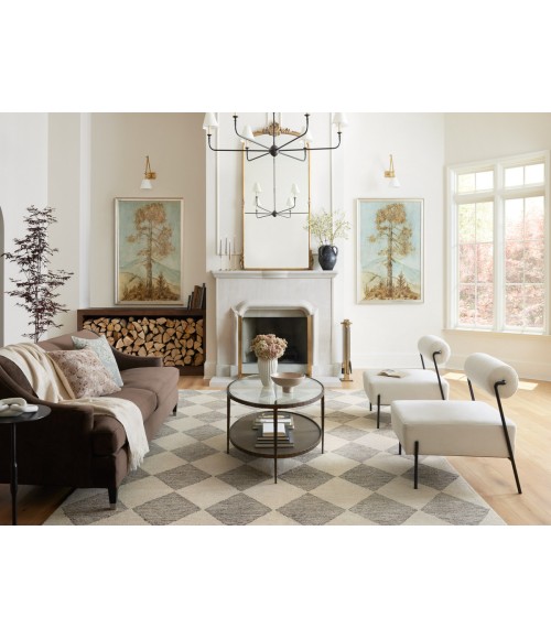 Chris Loves Julia x Loloi Francis Beige / Charcoal FRA-01 9 ft. 3 in. X 13 ft. Rectangle Rug