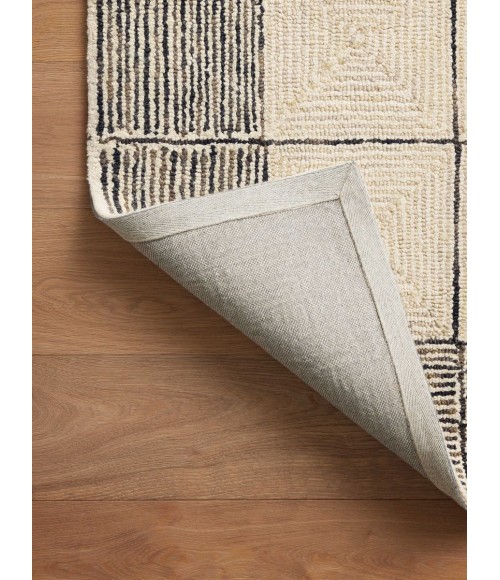 Chris Loves Julia x Loloi Francis Cream / Black FRA-02 3 ft. 6 in. X 5 ft. 6 in. Rectangle Rug