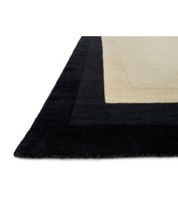 Loloi Hamilton HM-01 IVORY / black Area Rug 18 in. X 18 in. Sample