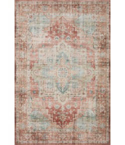 Loloi Heidi HEI-01 TERRACOTTA / AQUA Area Rug 3 ft. 6 in. X 5 ft. 6 in. Rectangle