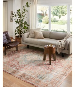 Loloi Heidi HEI-01 TERRACOTTA / AQUA Area Rug 3 ft. 6 in. X 5 ft. 6 in. Rectangle
