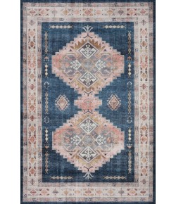 Loloi Heidi HEI-03 DENIM / BLUSH Area Rug 7 ft. 6 in. X 7 ft. 6 in. Round