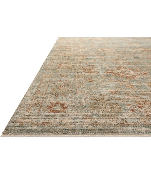 Loloi Heritage Aqua / Terracotta HER-06 2ft.-5in. X 8ft. Rect. Rug