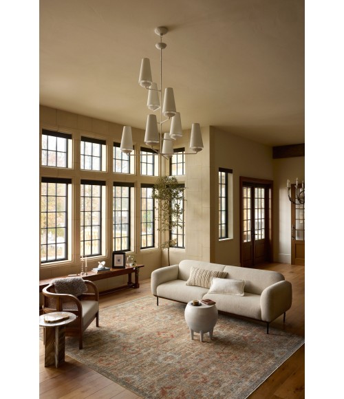 Loloi Heritage Grey / Sunset HER-10 2ft.-5in. X 8ft. Rect. Rug