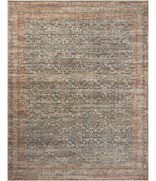 Loloi Heritage Blue / Rust HER-12 2ft.-5in. X 8ft. Rect. Rug