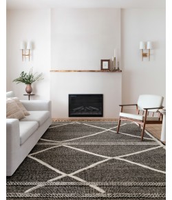 Loloi Iman IMA-02 BEIGE / black Area Rug 2 ft. 0 in. X 3 ft. 0 in. Rectangle