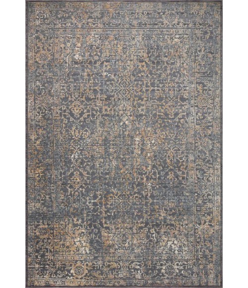 Loloi Indra Graphite / Sunset 2'-6" x 4'-0" Accent Rug