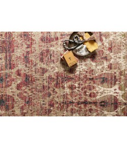 Loloi Javari JV-10 DRIZZLE / BERRY Area Rug 7 ft. 10 in. X 10 ft. Rectangle