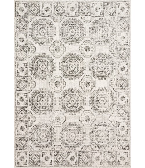 Loloi Joaquin Ivory / Charcoal JOA-03 5ft.-3in. X 5ft.-3in. Round Rug