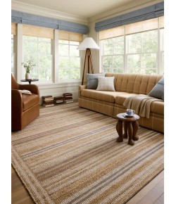 Chris Loves Julia x Loloi Judy Natural / Dove JUD-03 18 in. X 18 in. Sample Rug