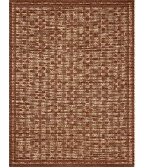 Chris Loves Julia x Loloi Judy Natural / Spice JUD-07 2 ft. 6 in. X 7 ft. 6 in. Rectangle Rug
