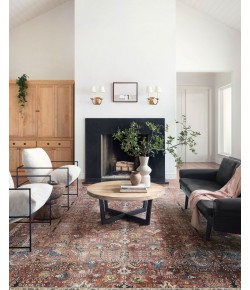 Chris Loves Julia x Loloi Jules JUL-01 MERLOT / MULTI Area Rug 2 ft. 0 in. X 5 ft. 0 in. Rectangle