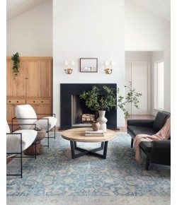 Loloi Jules JUL-03 ANTIQUE / SKY Area Rug 18 in. X 18 in. Sample