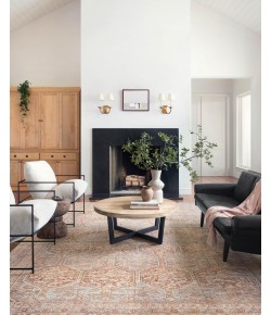 Chris Loves Julia x Loloi Jules JUL-04 TANGERINE / MIST Area Rug 8 ft. 6 in. X 11 ft. 6 in. Rectangle