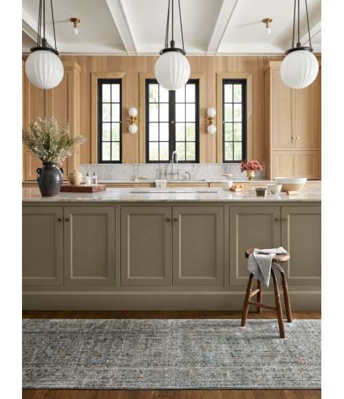 Jean Stoffer x Loloi Katherine Ocean / Gold KES-01 7 ft. 10 in. X 10 ft. Rectangle Rug