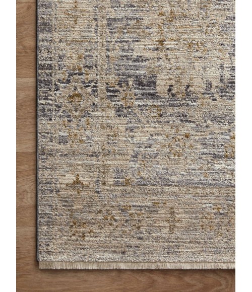 Jean Stoffer x Loloi Katherine Charcoal / Gold KES-02 7 ft. 10 in. X 7 ft. 10 in. Round Rug