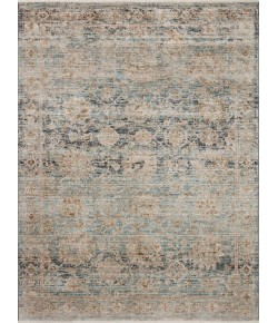 Jean Stoffer x Loloi Katherine Ocean / Coral KES-02 7 ft. 10 in. X 7 ft. 10 in. Round Rug