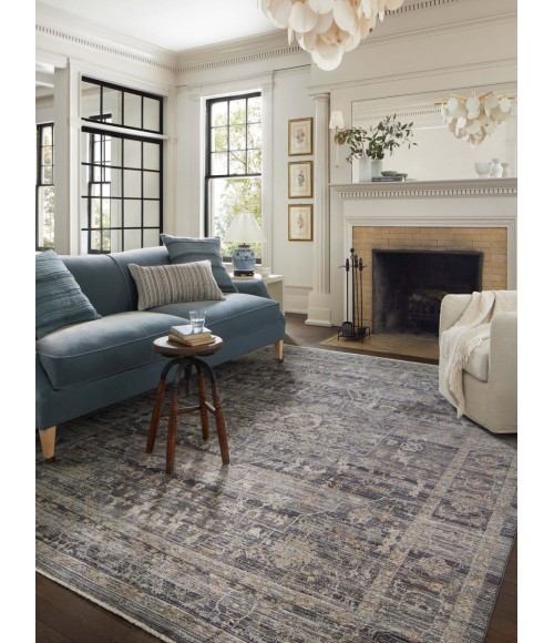 Jean Stoffer x Loloi Katherine Midnight / Tobacco KES-03 2 ft. 3 in. X 3 ft. 10 in. Rectangle Rug