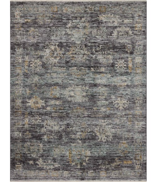 Jean Stoffer x Loloi Katherine Ink / Jade KES-04 2 ft. 7 in. X 8 ft. Rectangle Rug