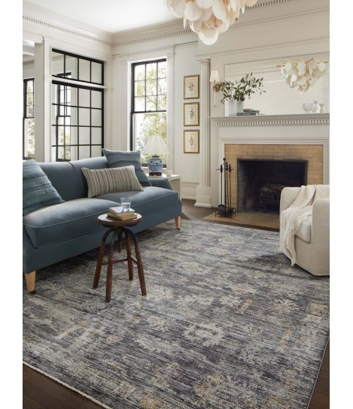 Jean Stoffer x Loloi Katherine Ink / Jade KES-04 2 ft. 7 in. X 8 ft. Rectangle Rug