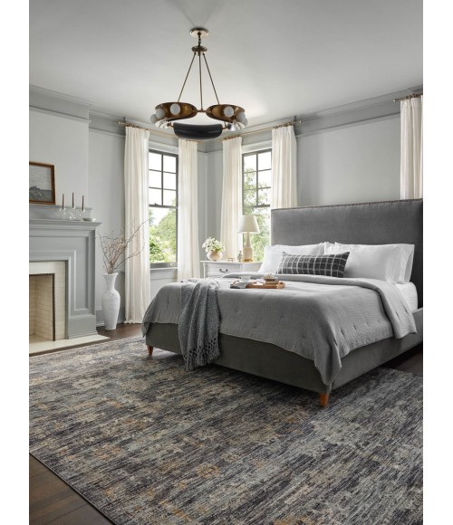 Jean Stoffer x Loloi Katherine Ink / Jade KES-04 2 ft. 7 in. X 8 ft. Rectangle Rug