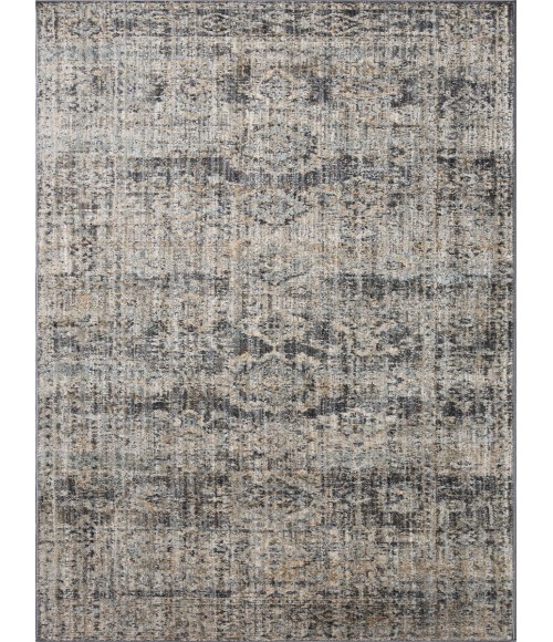 Jean Stoffer x Loloi Katherine Graphite / Jade KES-05 2 ft. 7 in. X 10 ft. Rectangle Rug