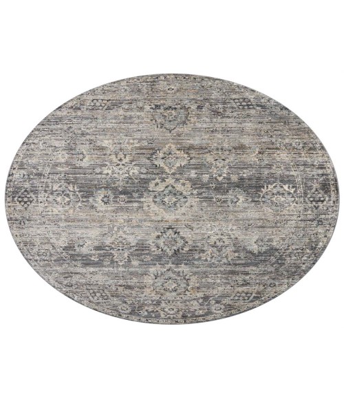 Jean Stoffer x Loloi Katherine Graphite / Jade KES-05 2 ft. 7 in. X 10 ft. Rectangle Rug