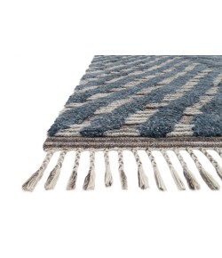 Loloi Khalid KF-06 BLUE / PEWTER Area Rug 18 in. X 18 in. Sample