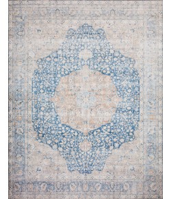 Loloi Layla LAY-07 BLUE / TANGERINE Area Rug 2 ft. 0 in. X 5 ft. 0 in. Rectangle