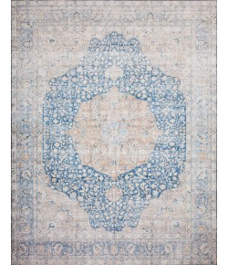 Loloi Layla LAY-07 BLUE / TANGERINE Area Rug 2 ft. 6 in. X 9 ft. 6 in. Rectangle