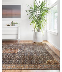 Loloi Layla LAY-09 COBALT BLUE / SPICE Area Rug 2 ft. 6 in. X 7 ft. 6 in. Rectangle