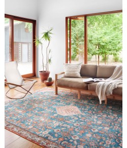 Loloi Layla LAY-10 Marine / Clay Area Rug 3 ft. 6 in. X 5 ft. 6 in. Rectangle