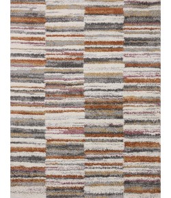Loloi Levitt Shag LEV-03 Ivory / Sunset Area Rug 2 ft. 7 in. X 7 ft. 6 in. Rectangle