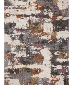 Loloi Levitt Shag LEV-04 Grey / Multi Area Rug 2 ft. 3 in. X 4 ft. 0 in. Rectangle