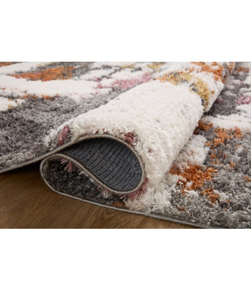 Loloi Levitt Shag Area Rug Loloi Levitt Shag Grey / Multi 2'-3" x 4'-0" Accent Rug