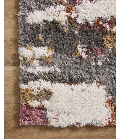 Loloi Levitt Shag Area Rug Loloi Levitt Shag Grey / Multi 2'-3" x 4'-0" Accent Rug