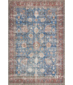 Loloi Loren LQ-01 BLUE / BRICK Area Rug 7 ft. 6 in. X 9 ft. 6 in. Rectangle