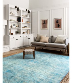 Loloi Loren LQ-08 AQUA Area Rug 18 in. X 18 in. Sample