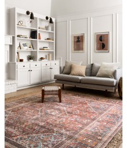 Loloi Loren LQ-13 BRICK / MIDNIGHT Area Rug 8 ft. 4 in. X 11 ft. 6 in. Rectangle